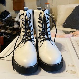 Altar’d State White Combat Boots